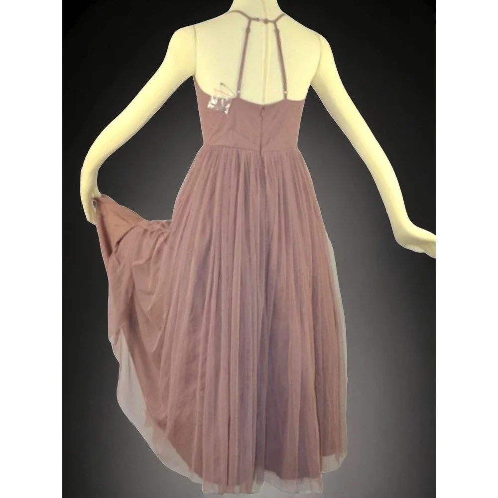 ASOS Sz 8 Mocha Tulle Ballerina‎ Dress Fairy Romantic Goddess Vintage Style - Picture 9 of 11